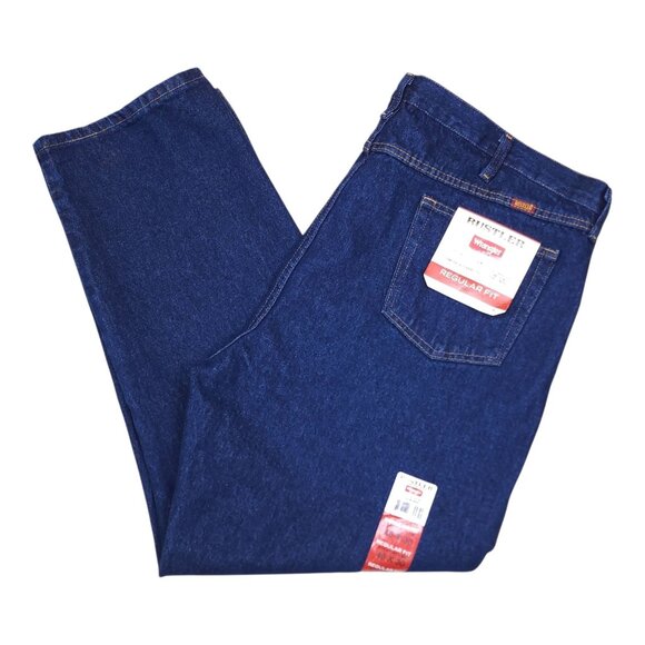Rustler by Wrangler Mens Heavyweight Denim Jeans 46x30 Regular Fit Straight Leg - Picture 1 of 9